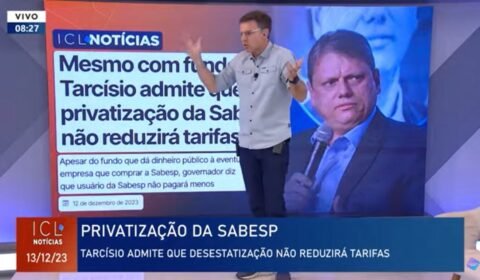 Tarcísio diz que venda da Sabesp não garante redução de tarifa. Mais uma promessa não cumprida na privatização de serviços essenciais no Brasil
