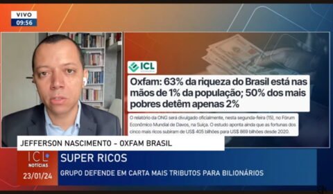 85% dos brasileiros apoiam que super-ricos paguem mais impostos, diz representante da Oxfam Brasil