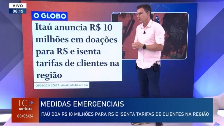 Altamente rentáveis, bancos oferecem ajuda ridícula a vítimas da tragédia no Rio Grande do Sul. ‘Não dá para acreditar’, diz Eduardo Moreira