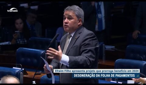 Senador Efraim Filho protocola projeto que valida acordo sobre desoneração da folha